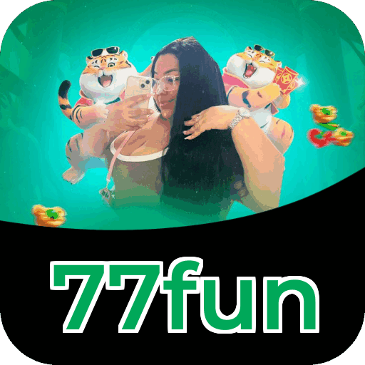 Interface do aplicativo 77fun mostrando jogos disponíveis no iOS e Android