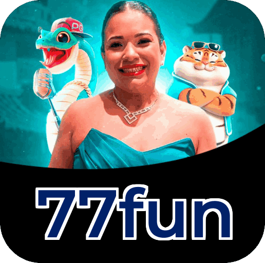 Plataforma 77fun mostrando interface moderna, jogos certificados e recursos de segurança licenciados